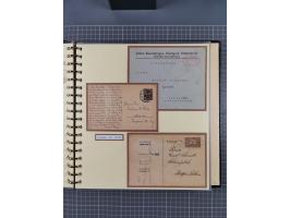 1872/1923, umfangreiche Sammlung mit ca. 800 Briefen,Karten und Ganzsachen. Am Anfang mit kleinem Teil “Hufeisentstempel”, an