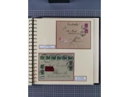 1872/1923, umfangreiche Sammlung mit ca. 800 Briefen,Karten und Ganzsachen. Am Anfang mit kleinem Teil “Hufeisentstempel”, an