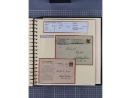 1872/1923, umfangreiche Sammlung mit ca. 800 Briefen,Karten und Ganzsachen. Am Anfang mit kleinem Teil “Hufeisentstempel”, an