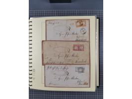 1872/1923, umfangreiche Sammlung mit ca. 800 Briefen,Karten und Ganzsachen. Am Anfang mit kleinem Teil “Hufeisentstempel”, an