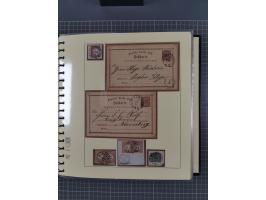 1872/1923, umfangreiche Sammlung mit ca. 800 Briefen,Karten und Ganzsachen. Am Anfang mit kleinem Teil “Hufeisentstempel”, an