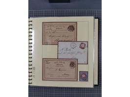 1872/1923, umfangreiche Sammlung mit ca. 800 Briefen,Karten und Ganzsachen. Am Anfang mit kleinem Teil “Hufeisentstempel”, an