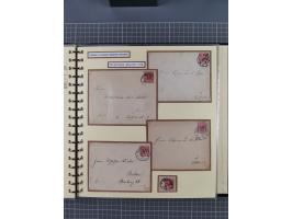1872/1923, umfangreiche Sammlung mit ca. 800 Briefen,Karten und Ganzsachen. Am Anfang mit kleinem Teil “Hufeisentstempel”, an