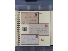 1872/1923, umfangreiche Sammlung mit ca. 800 Briefen,Karten und Ganzsachen. Am Anfang mit kleinem Teil “Hufeisentstempel”, an