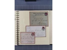 1872/1923, umfangreiche Sammlung mit ca. 800 Briefen,Karten und Ganzsachen. Am Anfang mit kleinem Teil “Hufeisentstempel”, an