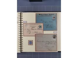 1872/1923, umfangreiche Sammlung mit ca. 800 Briefen,Karten und Ganzsachen. Am Anfang mit kleinem Teil “Hufeisentstempel”, an