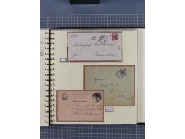 1872/1923, umfangreiche Sammlung mit ca. 800 Briefen,Karten und Ganzsachen. Am Anfang mit kleinem Teil “Hufeisentstempel”, an