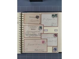 1872/1923, umfangreiche Sammlung mit ca. 800 Briefen,Karten und Ganzsachen. Am Anfang mit kleinem Teil “Hufeisentstempel”, an