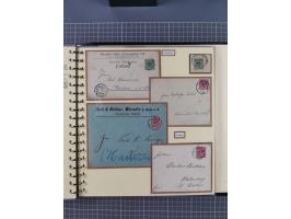 1872/1923, umfangreiche Sammlung mit ca. 800 Briefen,Karten und Ganzsachen. Am Anfang mit kleinem Teil “Hufeisentstempel”, an