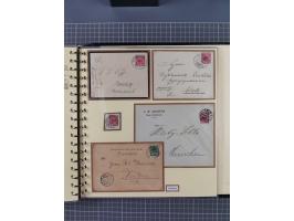 1872/1923, umfangreiche Sammlung mit ca. 800 Briefen,Karten und Ganzsachen. Am Anfang mit kleinem Teil “Hufeisentstempel”, an