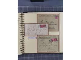1872/1923, umfangreiche Sammlung mit ca. 800 Briefen,Karten und Ganzsachen. Am Anfang mit kleinem Teil “Hufeisentstempel”, an