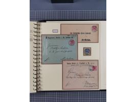 1872/1923, umfangreiche Sammlung mit ca. 800 Briefen,Karten und Ganzsachen. Am Anfang mit kleinem Teil “Hufeisentstempel”, an