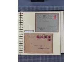 1872/1923, umfangreiche Sammlung mit ca. 800 Briefen,Karten und Ganzsachen. Am Anfang mit kleinem Teil “Hufeisentstempel”, an