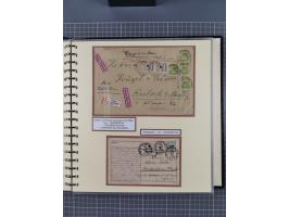 1872/1923, umfangreiche Sammlung mit ca. 800 Briefen,Karten und Ganzsachen. Am Anfang mit kleinem Teil “Hufeisentstempel”, an