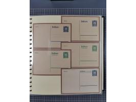 1924/45, umfangreiche ungebrauchte und gebrauchte Ganzsachen-Sammlung mit gezähnten Karten, Besonderheiten usw., dabei u.a. g