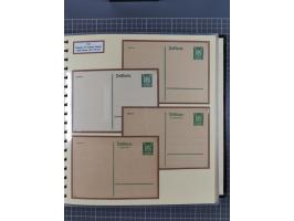 1924/45, umfangreiche ungebrauchte und gebrauchte Ganzsachen-Sammlung mit gezähnten Karten, Besonderheiten usw., dabei u.a. g