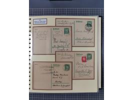 1924/45, umfangreiche ungebrauchte und gebrauchte Ganzsachen-Sammlung mit gezähnten Karten, Besonderheiten usw., dabei u.a. g