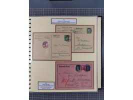 1924/45, umfangreiche ungebrauchte und gebrauchte Ganzsachen-Sammlung mit gezähnten Karten, Besonderheiten usw., dabei u.a. g