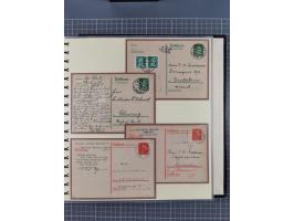 1924/45, umfangreiche ungebrauchte und gebrauchte Ganzsachen-Sammlung mit gezähnten Karten, Besonderheiten usw., dabei u.a. g