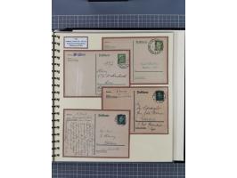 1924/45, umfangreiche ungebrauchte und gebrauchte Ganzsachen-Sammlung mit gezähnten Karten, Besonderheiten usw., dabei u.a. g