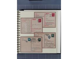 1924/45, umfangreiche ungebrauchte und gebrauchte Ganzsachen-Sammlung mit gezähnten Karten, Besonderheiten usw., dabei u.a. g