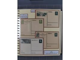 1924/45, umfangreiche ungebrauchte und gebrauchte Ganzsachen-Sammlung mit gezähnten Karten, Besonderheiten usw., dabei u.a. g