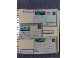 1924/45, umfangreiche ungebrauchte und gebrauchte Ganzsachen-Sammlung mit gezähnten Karten, Besonderheiten usw., dabei u.a. g