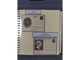 1924/45, umfangreiche ungebrauchte und gebrauchte Ganzsachen-Sammlung mit gezähnten Karten, Besonderheiten usw., dabei u.a. g