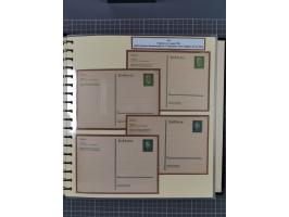 1924/45, umfangreiche ungebrauchte und gebrauchte Ganzsachen-Sammlung mit gezähnten Karten, Besonderheiten usw., dabei u.a. g