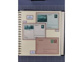 1924/45, umfangreiche ungebrauchte und gebrauchte Ganzsachen-Sammlung mit gezähnten Karten, Besonderheiten usw., dabei u.a. g