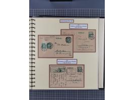 1924/45, umfangreiche ungebrauchte und gebrauchte Ganzsachen-Sammlung mit gezähnten Karten, Besonderheiten usw., dabei u.a. g