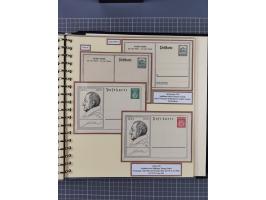 1924/45, umfangreiche ungebrauchte und gebrauchte Ganzsachen-Sammlung mit gezähnten Karten, Besonderheiten usw., dabei u.a. g