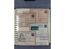 1924/45, umfangreiche ungebrauchte und gebrauchte Ganzsachen-Sammlung mit gezähnten Karten, Besonderheiten usw., dabei u.a. g