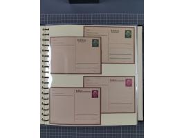 1924/45, umfangreiche ungebrauchte und gebrauchte Ganzsachen-Sammlung mit gezähnten Karten, Besonderheiten usw., dabei u.a. g