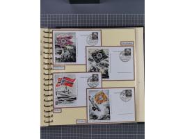 1924/45, umfangreiche ungebrauchte und gebrauchte Ganzsachen-Sammlung mit gezähnten Karten, Besonderheiten usw., dabei u.a. g