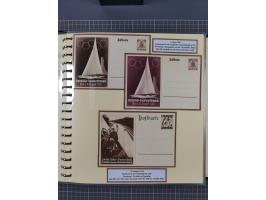 1924/45, umfangreiche ungebrauchte und gebrauchte Ganzsachen-Sammlung mit gezähnten Karten, Besonderheiten usw., dabei u.a. g