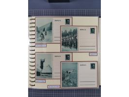 1924/45, umfangreiche ungebrauchte und gebrauchte Ganzsachen-Sammlung mit gezähnten Karten, Besonderheiten usw., dabei u.a. g