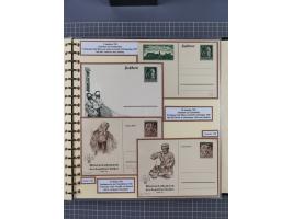 1924/45, umfangreiche ungebrauchte und gebrauchte Ganzsachen-Sammlung mit gezähnten Karten, Besonderheiten usw., dabei u.a. g