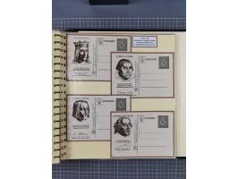 1924/45, umfangreiche ungebrauchte und gebrauchte Ganzsachen-Sammlung mit gezähnten Karten, Besonderheiten usw., dabei u.a. g