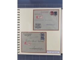 1923/45, umfangreiche Sammlung mit über 1000 Briefen und Karten mit besseren EF- und Mehrfachfrankaturen, vielen R-Briefen, v
