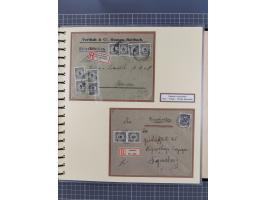 1923/45, umfangreiche Sammlung mit über 1000 Briefen und Karten mit besseren EF- und Mehrfachfrankaturen, vielen R-Briefen, v