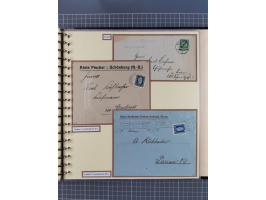 1923/45, umfangreiche Sammlung mit über 1000 Briefen und Karten mit besseren EF- und Mehrfachfrankaturen, vielen R-Briefen, v