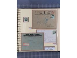 1923/45, umfangreiche Sammlung mit über 1000 Briefen und Karten mit besseren EF- und Mehrfachfrankaturen, vielen R-Briefen, v