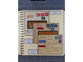 1923/45, umfangreiche Sammlung mit über 1000 Briefen und Karten mit besseren EF- und Mehrfachfrankaturen, vielen R-Briefen, v