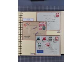 1923/45, umfangreiche Sammlung mit über 1000 Briefen und Karten mit besseren EF- und Mehrfachfrankaturen, vielen R-Briefen, v