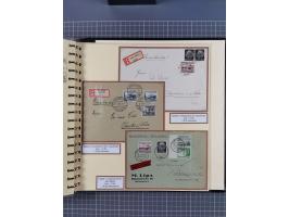 1923/45, umfangreiche Sammlung mit über 1000 Briefen und Karten mit besseren EF- und Mehrfachfrankaturen, vielen R-Briefen, v