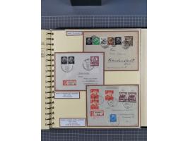 1923/45, umfangreiche Sammlung mit über 1000 Briefen und Karten mit besseren EF- und Mehrfachfrankaturen, vielen R-Briefen, v