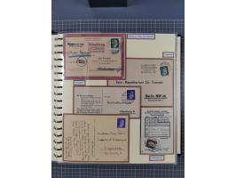 1923/45, umfangreiche Sammlung mit über 1000 Briefen und Karten mit besseren EF- und Mehrfachfrankaturen, vielen R-Briefen, v