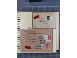 1923/45, umfangreiche Sammlung mit über 1000 Briefen und Karten mit besseren EF- und Mehrfachfrankaturen, vielen R-Briefen, v