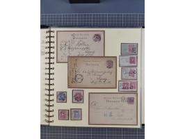 1875/45, umfangreiche Sammlung mit einigen hundert Briefen, Karten und Ganzsachen sowie einigen Briefstücken und losen Marken